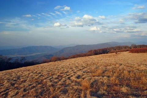 Bald mountain in the evening Stockfoto's