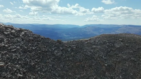 Bald Mountain Notch and Uinta Mountain Landscape Reveal Stock Footage 340151762