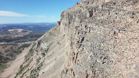 Bald Mountain Rugged Cliffs in Uinta Mountains Utah Orbit Stock Footage 340151849