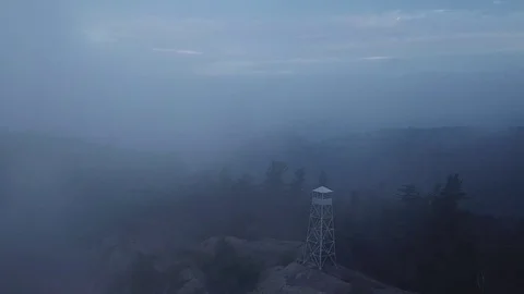 Bald Mt Tower Pan Back with Zoom Stock-Footage 107177436