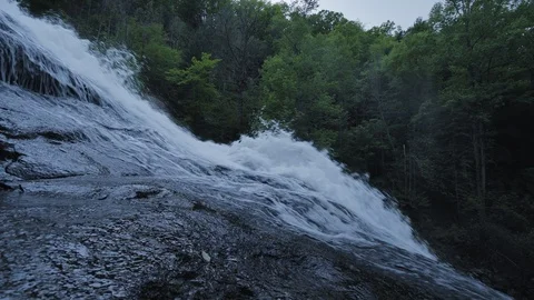 Bald River Falls Cascading Down before joining the Tellico River in Tennessee Video stock 107257434