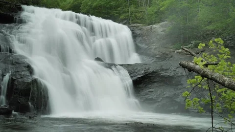 Bald River Falls Long Exposure Time Lapse Tracking Shot Stock Footage 107265053