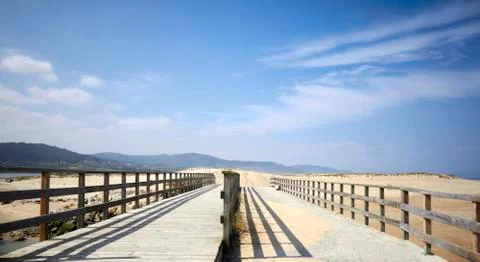 Baldaio beach. 库存照片