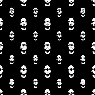 Baldhead Hero Comic Pattern Stock Illustration