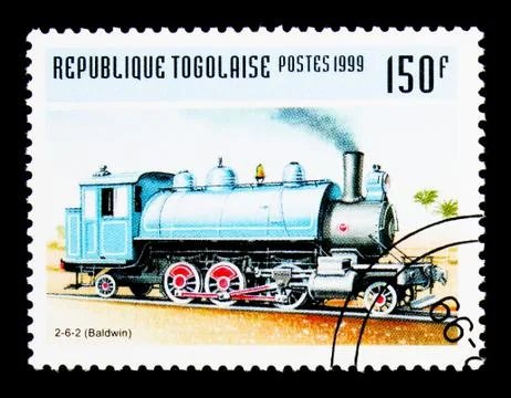 Baldwin 2-6-2 train, Locomotives serie, circa 1999 Stock Illustration