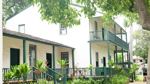 Baldwin House Lahaina Before the Fire - no audio Stock Footage 247802149
