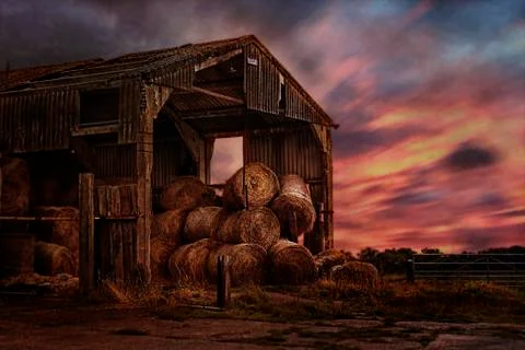 The Bale Barn Stock Photos