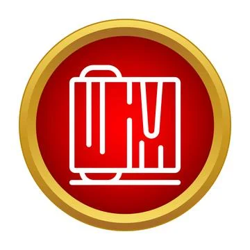 Bale of hay icon on red button design Stock-Illustration