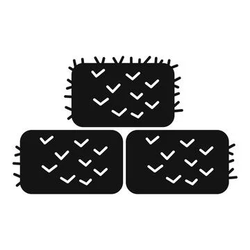 Bale hay stack icon simple vector. Agriculture harvest food Stockillustratie