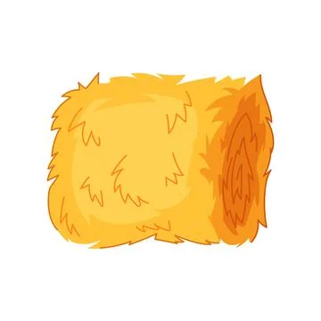 Bale haystack cartoon vector illustration Stock Illustration