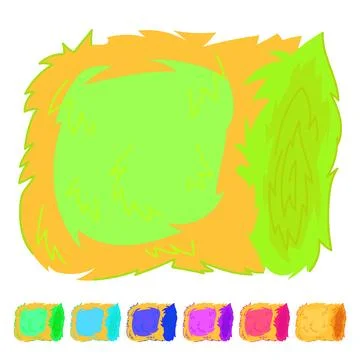 Bale haystack vector cartoon graphic Stockillustratie