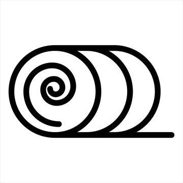 Bale line icon vector illustration isolated on white background Stock Illustration