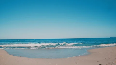 Balearic Island Formentera Clean Empty Beach Stock Footage 124656298
