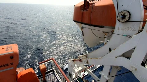Balearic Sea, Spain  - 20 August 2024: Ferry sailing Stock Footage 282401448