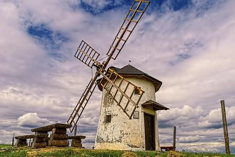 Baler's windmill 2 Stock Photos