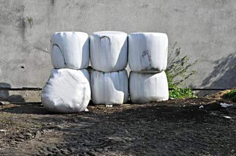Bales of fodder Stock Photos