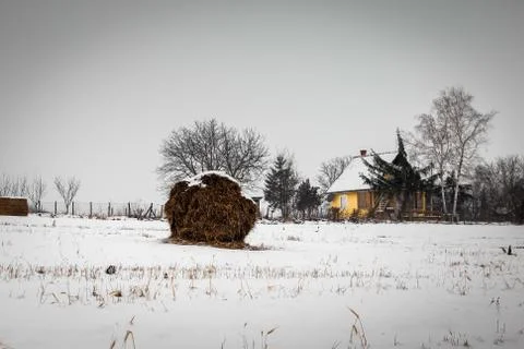 Bales of hay Stock Photos