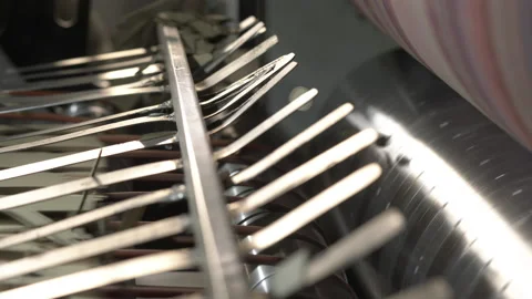 Bales of waste paper move quickly along special conveyor Stock Footage 295152038