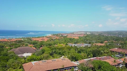 Bali. Aerial view. Around ocean and beach Stock Footage 85019997