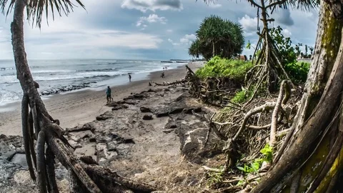 Bali Beach Surf Timelapse 4k Stock Footage 70449765