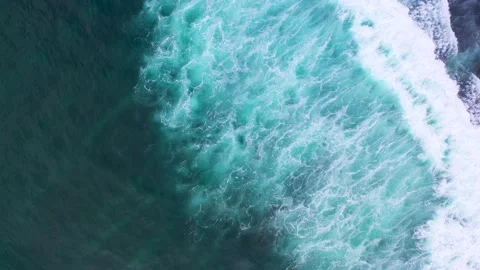 Bali - Big ocean waves hitting a rocky beach. Stock Footage 134680519