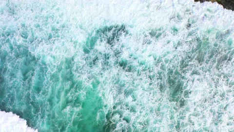 Bali - Big ocean waves hitting a rocky beach. Stock Footage 134682925