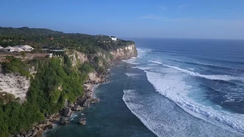Bali Blue Point Beach Drone Aerial Vídeos de archivo 91732845