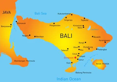 Bali country Stock Illustration