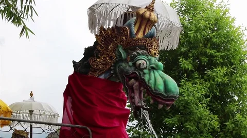 Bali dragon statue Stock Footage 72472555