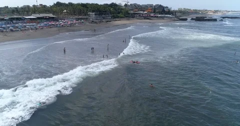 Bali Echo Beach Aug 2019 Aerial 152 Stock-Footage 95203660