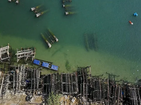 Bali Hai pier and the core of the Pattaya city, Chonburi, Thailand Видео 77326158