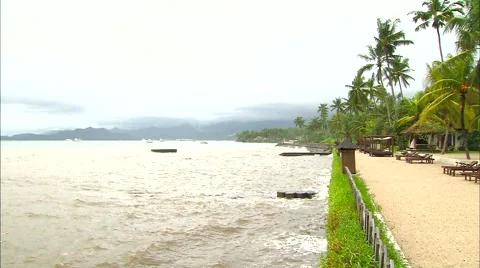 Bali Hotel Waterfront Stock Footage 3476334