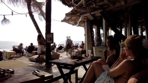 BALI, INDONESIA. 2019 Dec 3rd. Time lapse View at La Brisa Beach Club Stock Footage 125225746