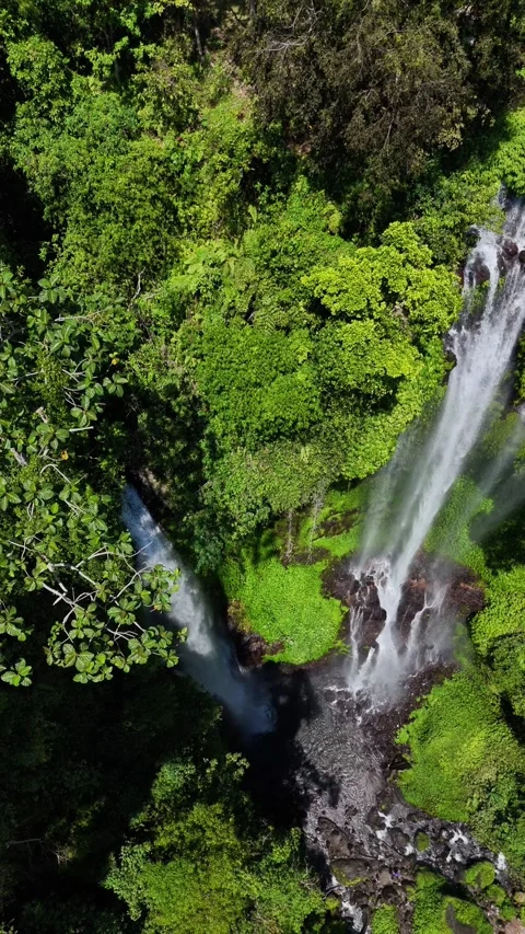 Bali indonesia Waterfall  Stock Footage 283732154