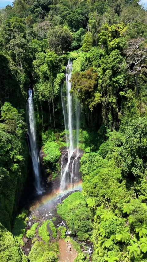 Bali indonesia Waterfall  Stock Footage 283732186
