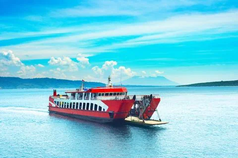 Bali Java ferry boat, Indonesia Ferry boat from Bali isalnd to Java island... Foto stock
