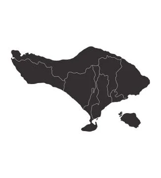 Bali map Stock Illustration