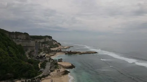 Bali Melasti beach timelapse top Stock Footage 235317218
