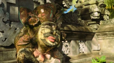 Bali pretty man statue, closeup 動画素材 66675737