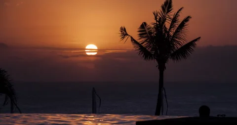 Bali Resort Sunset Timelapse Stock Footage 155727070