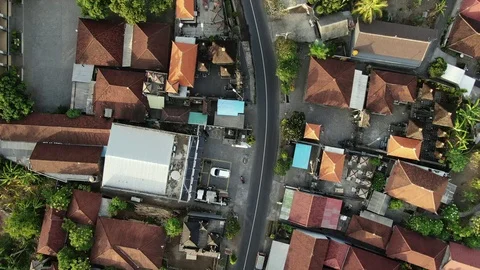 Bali road drone Stock Footage 122185128