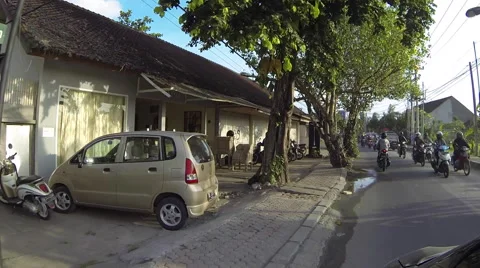 Bali Road Motorcycle View Stock Footage 48919706