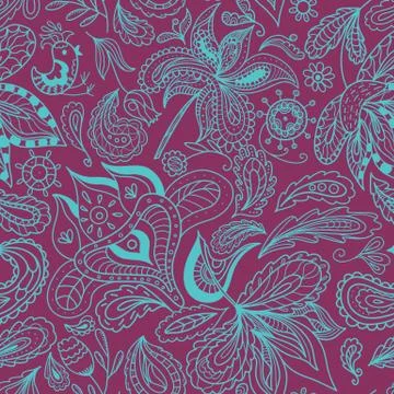 Bali Spa Ornamental Vector Pattern Illustrazione stock