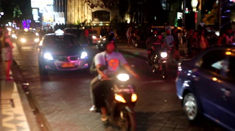 Bali Streets at Night Stock Footage 50385873