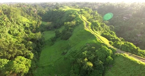 Bali Sunset Hill by Drone 動画素材 69755382