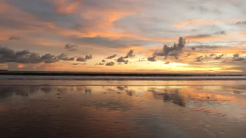 Bali sunset waves Stock Footage 280907908