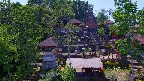Bali Temple Ariel Stock Footage 73131891