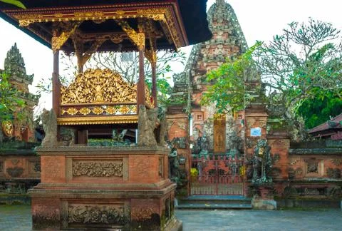 Bali temple complex Stock Photos