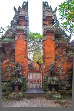 Bali temple gate Stock Photos
