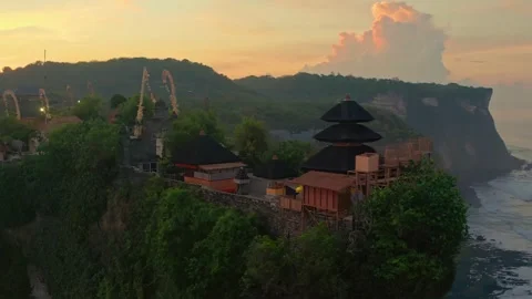 Bali temple on nature background Stock Footage 297199899